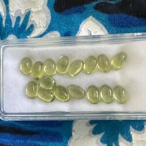 Set of Green Oval Gemstones